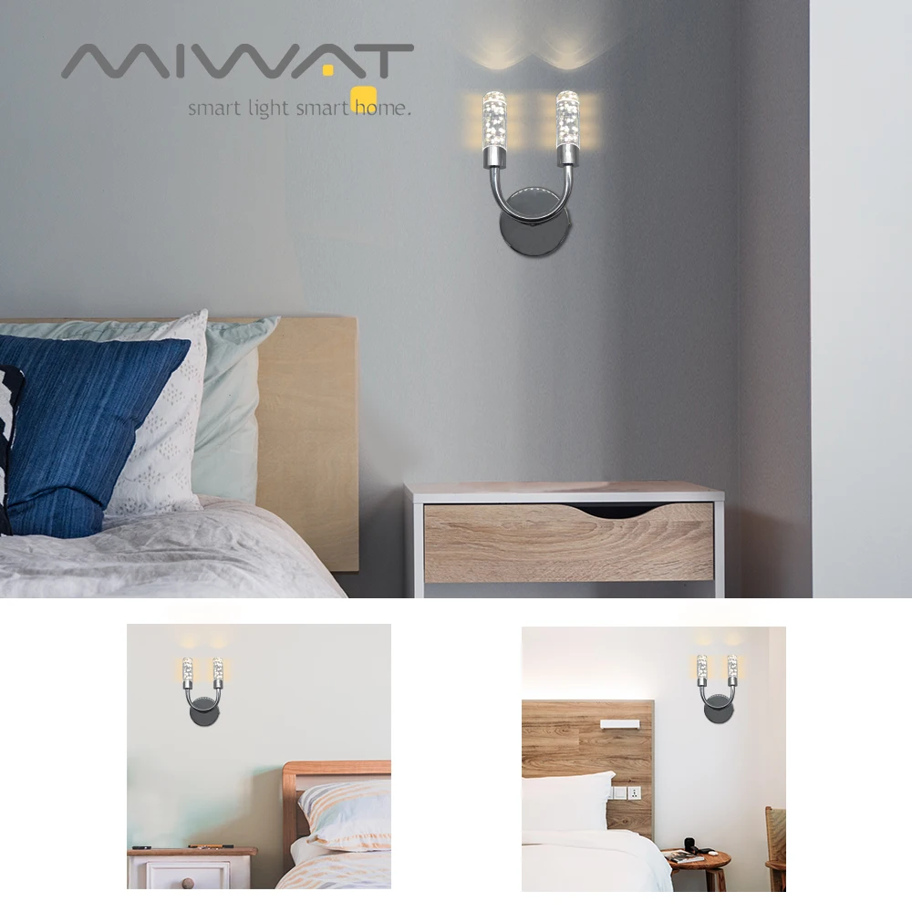 

Modern Style 3W 5W 6W 10W Contracted Fashion LED Wall Lamp Light Acrylic Crystal Home Lighting Indoor Outdoor Decoration Lamp