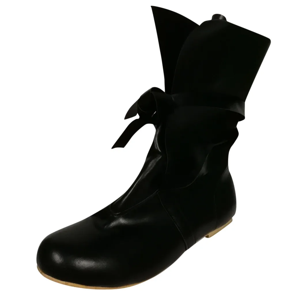 Стильная обувь женские зимние рыцарские сапоги в западном стиле на низком каблуке, на платформе, со шнуровкой, с круглым носком женская обувь, размер 45, botin Banco# N3