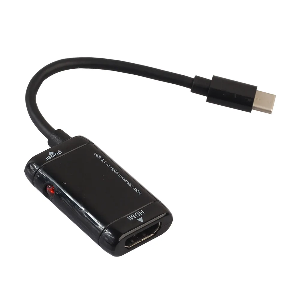 Ouhaobin HDMI адаптер тип-c к HDMI кабель тип-c USB3.1 штекер 1080P HDMI Женский видео адаптер конвертер кабель для HDTV