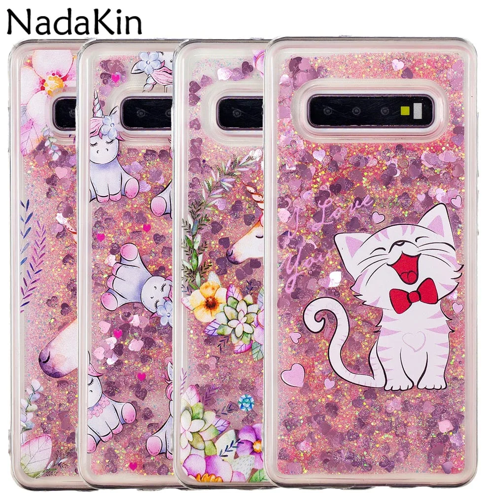 

Luxury Painted Quicksand Case Shell for Samsung Galaxy S10e S10 S9 S8 Plus S7 Edge J4 J6 Plus J8 2018 J2 J5 J7 Prime Note 8 9