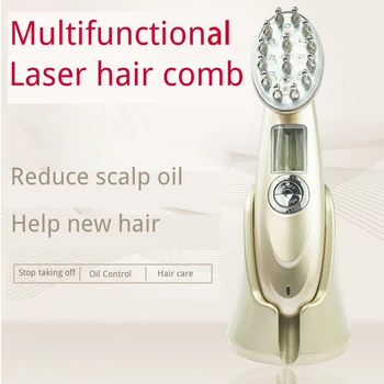 

EMS LED Photon Hair Loss Prevention Comb RF Laser Electric Vibration Head Massager Stimulate Hair Regrowth Infrared Heat Therapy