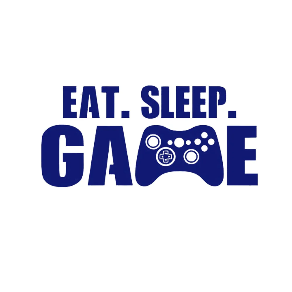 Наклейка на стену для геймера Eat Sleep настенный игровой стикер домашнее украшение