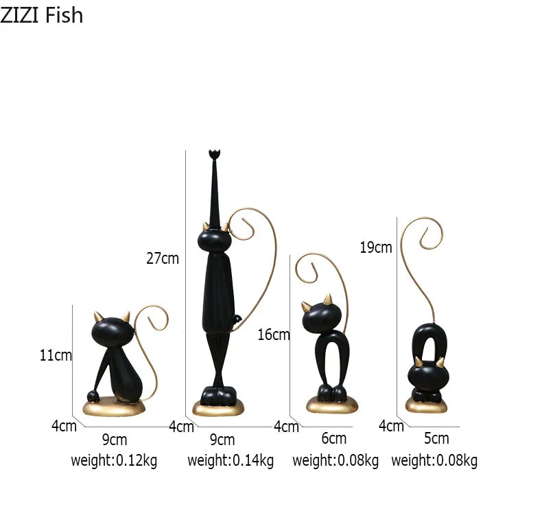Креативные милые украшения в виде кота, набор, простой современный стиль, для дома, гостиной, ТВ, шкафа, винного шкафа, украшение, мебель, Декор