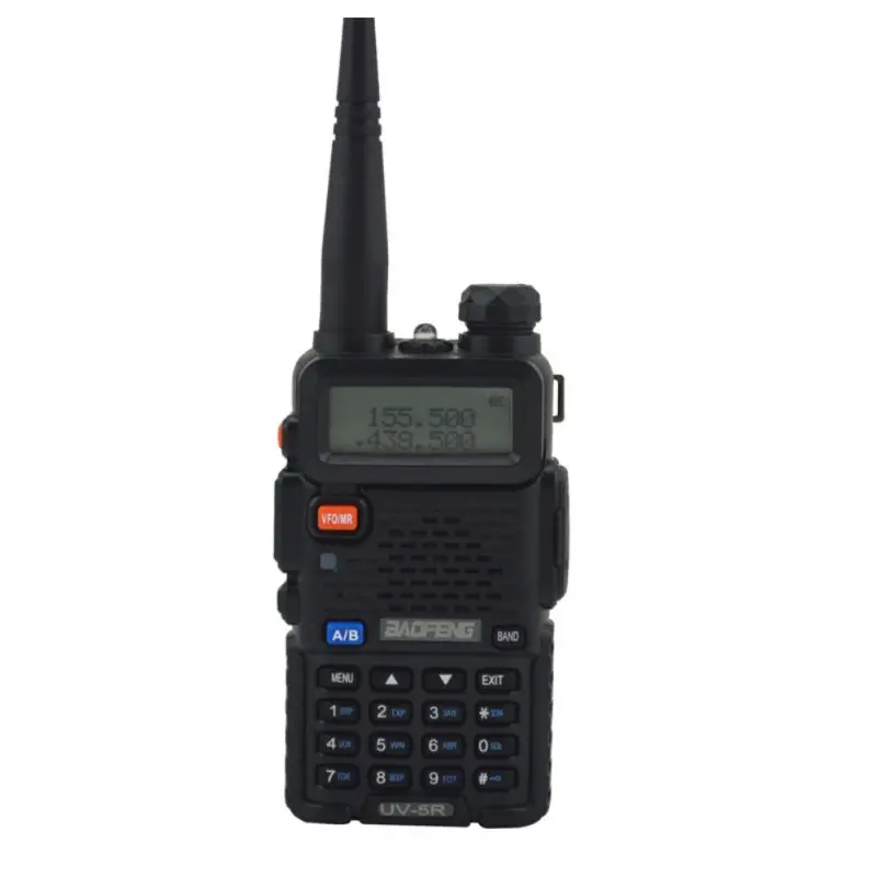 UV-5R рация профессиональная CB радио станция UV5R трансивер 5 Вт УКВ УВЧ портативный УФ 5R Охота ветчина радио - Цвет: Черный