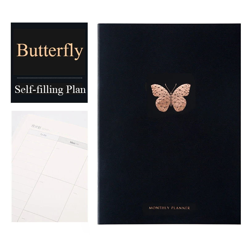 

Cute 2020 2021 Planner A4 Diary Notebook Organizer Hand Books Journal Kawaii School Self-filling Monthly Personal Travel Notepad