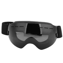 

Professional Outdoor Sports Protection Anti-fog Snowboard Skate Skiing Glasses Goggles (Black)