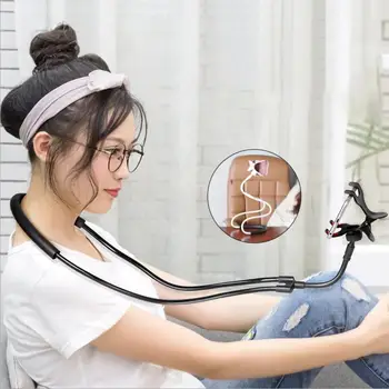 

Universal Lazy Hanging Neck Cell Phone Holder Free Rotating Mobile Phone Mount Stands Necklace Cellphone Support Bracket