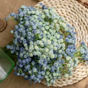 

135 Heads/Lot Pu Baby Sbreath Artificial Flower Bouquet For Home Wedding Decoration Plastic Fake Flowers Party Festival Supplies