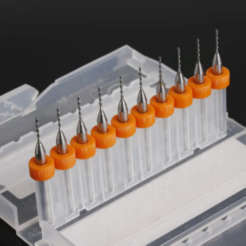 DWZ 10pcs PCB Print Circuit 0.8mm Micro Drill Bits Board Carbide CNC Engraving Tool
