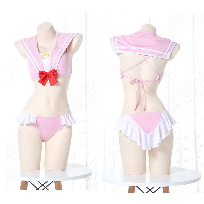 Sailor Moon Chibi Usa Chibiusa купальник аниме бикини два предмета косплей sukummizu сексуальный