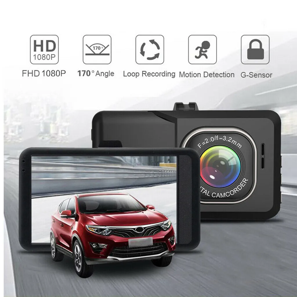 3-дюймовый Full HD 1080P вождение автомобиля Регистраторы автомобиля Камера DVR EDR Автомобильный видеорегистратор с детектором движения Ночное Видение G Сенсор#40