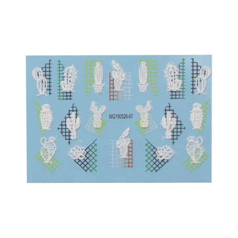 5DAcrylicEngravedNailArtStickerTemplateDecalsDIYNailDecorationDesignForNailArtDecorationsTools - Цвет: 3