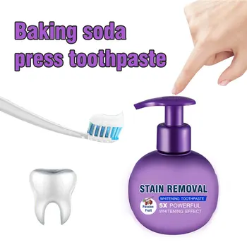

Baking Soda Whitening Toothpaste Teeth Cleaning Oral Hygiene Fruity Toothpaste Anti-Gum Care Toothpaste