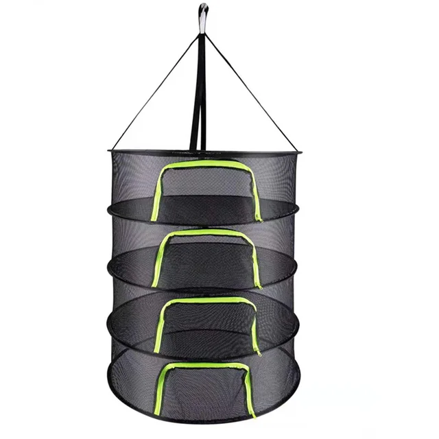 Folding Herb Drying Net With Zipper - Mesh Bag For Herbs, Flowers, Buds & Plants From Hangers & Racks - Price 13.32