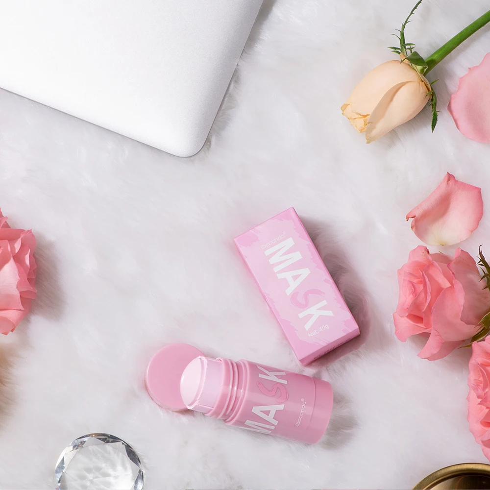 Estratto di tè verde Maschera di fango Stick 40g Per il viso Punti neri Rimozione dell'acne Controllo del petrolio Maschera solida per la pulizia del viso delicata Naturale