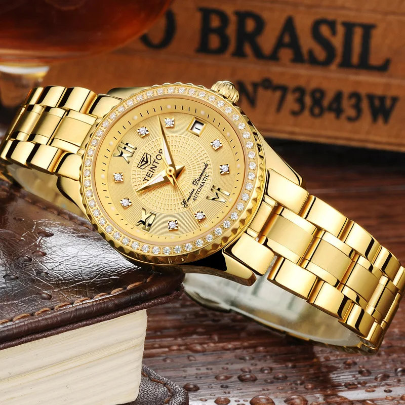 

Brand wholesale automatic mechanical watch fashion waterproof night light business women's watch a hair substitute