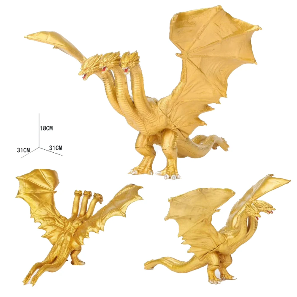 Коллекционная модель фигурки GodAzillas King Quidora 18 см Подвижная кукла настольное