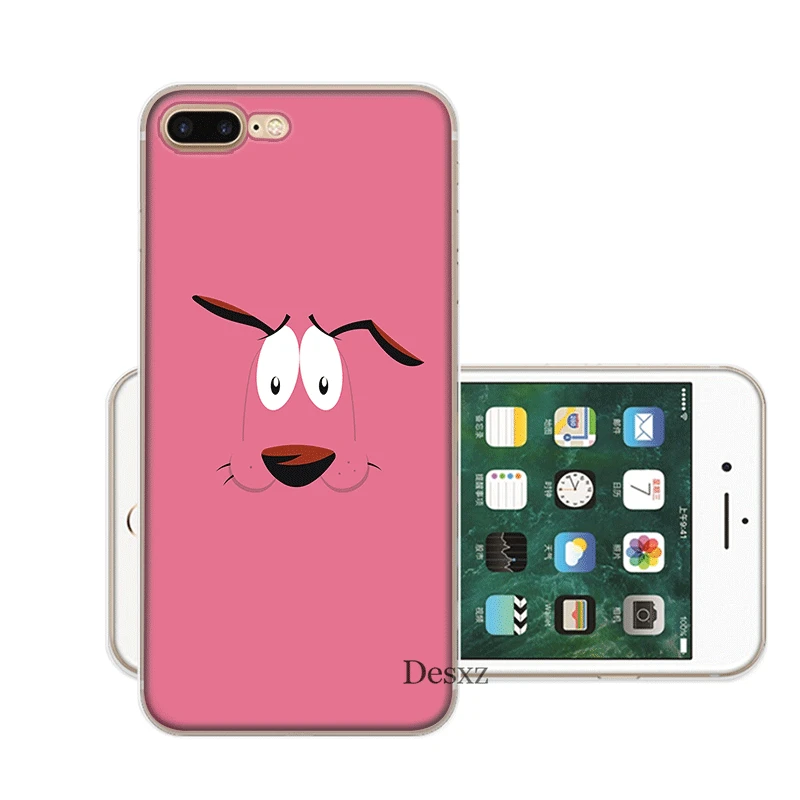 Чехол для мобильного телефона iPhone 11 Pro X XR XS Max 5 5S SE 6 6S 7 8 Plus, Жесткий Чехол, смелая трусливая собака