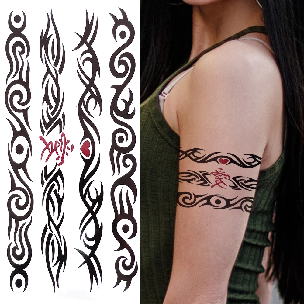 Winged Cross Armband Tattoo