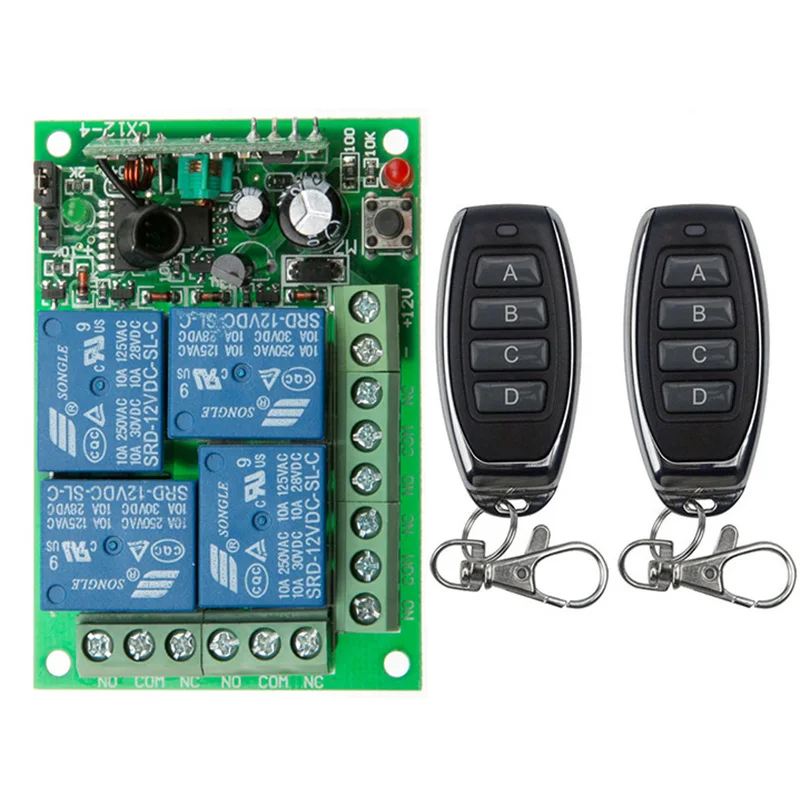 DC12V 24V 4CH 4 CH Беспроводной РЧ пульт дистанционного управления Управление