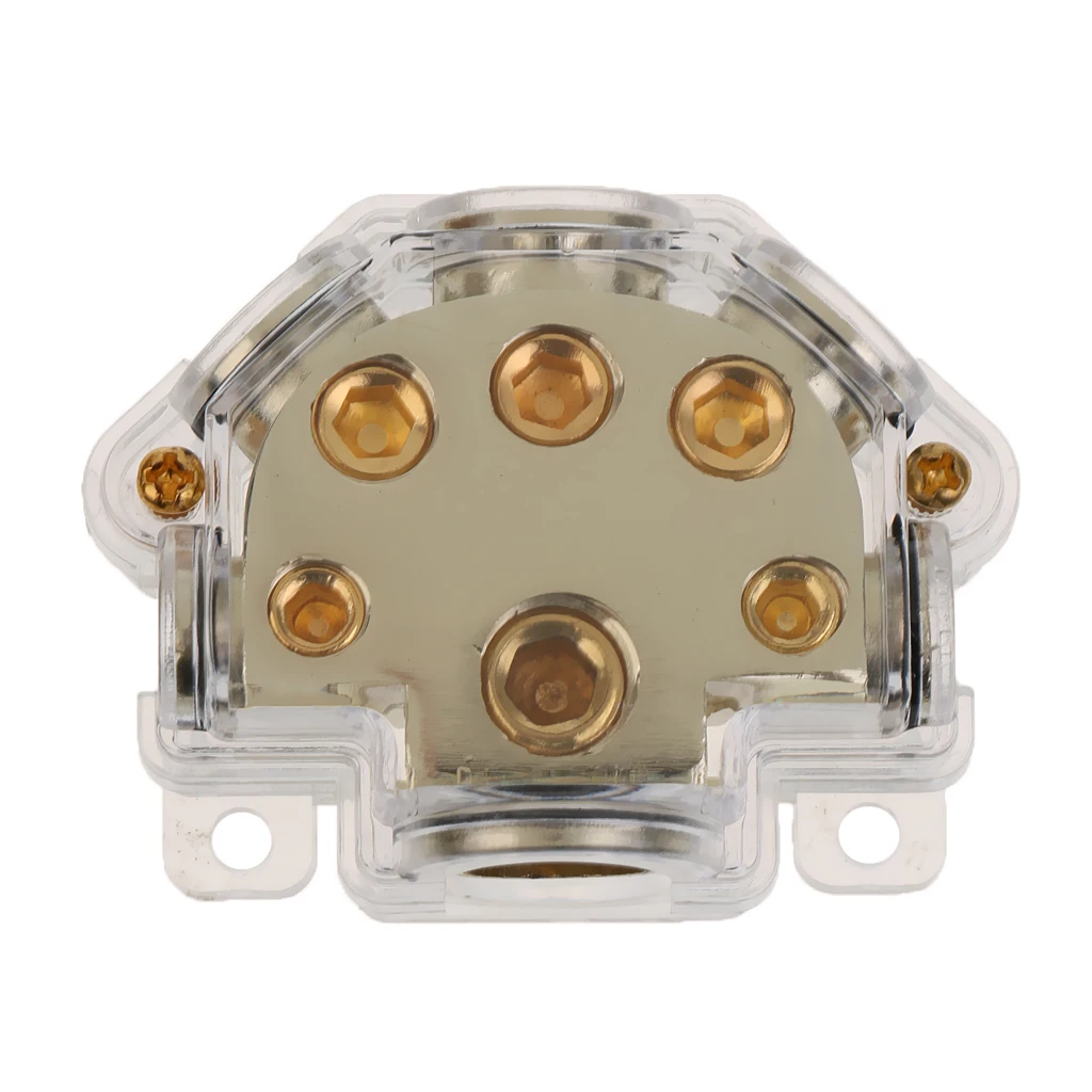 5-Ways 0/2/4/8 Ga Car Audio Power Ground Cable Splitter Distribution Block