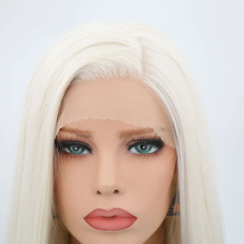Blonde Wig Synthetic Lace Front Wig For Women Long Silky Straight Hair Natural Hairline Side Part Cosplay Wigs Charisma lace front wig lace wigs synthetic wigs womens synthetic wigs