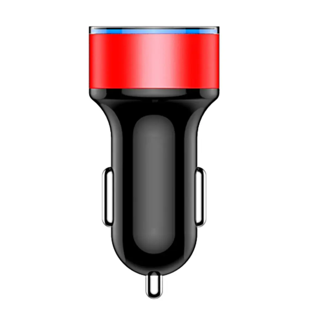 Car Charger 5V 3.1A With LED Display Universal Dual Usb Phone Car-Charger for Xiaomi Samsung S8 iPhone X 8 Plus Tablet etc - Тип штекера: Black Red