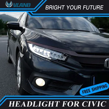 

Car Headlights assembly for Honda Civic 10th LED Headlight 2016 2017 2018 Head Lamp Xenon Beam Projector with Yellow Turn Sign