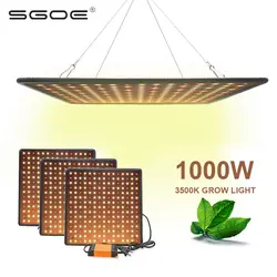 Растущий тент 1000 Вт 3500 К светодиодный светильник для выращивания, панель, полный спектр, лампа для растений, теплый белый светодиодный s