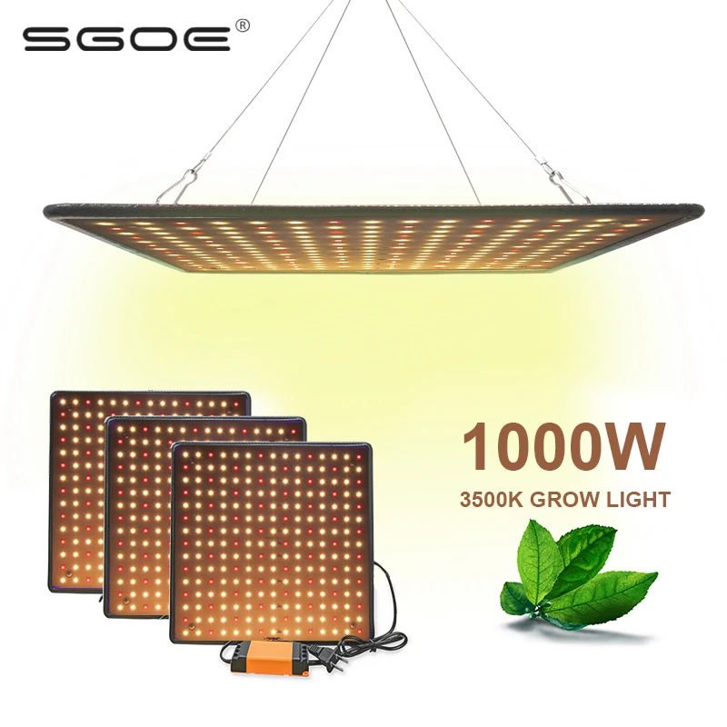 

Grow Tent 1000W 3500K LED Grow Light Panel Full Spectrum Lamp For Plants Warm White Leds Phyto Lamp For Flowers Indoor Fitolamp