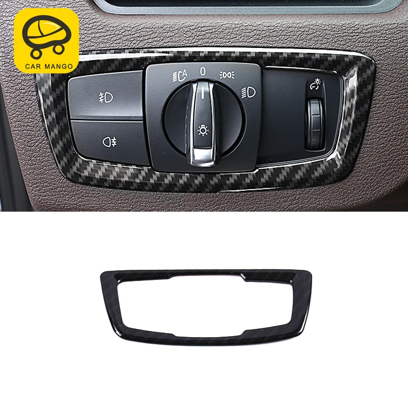 CARMANGO For BMW 1 Series F20 F21 2012-2019 Auto Car-styling Light Switch Panel Frame Trim Stickers Covers Interior Accessories |