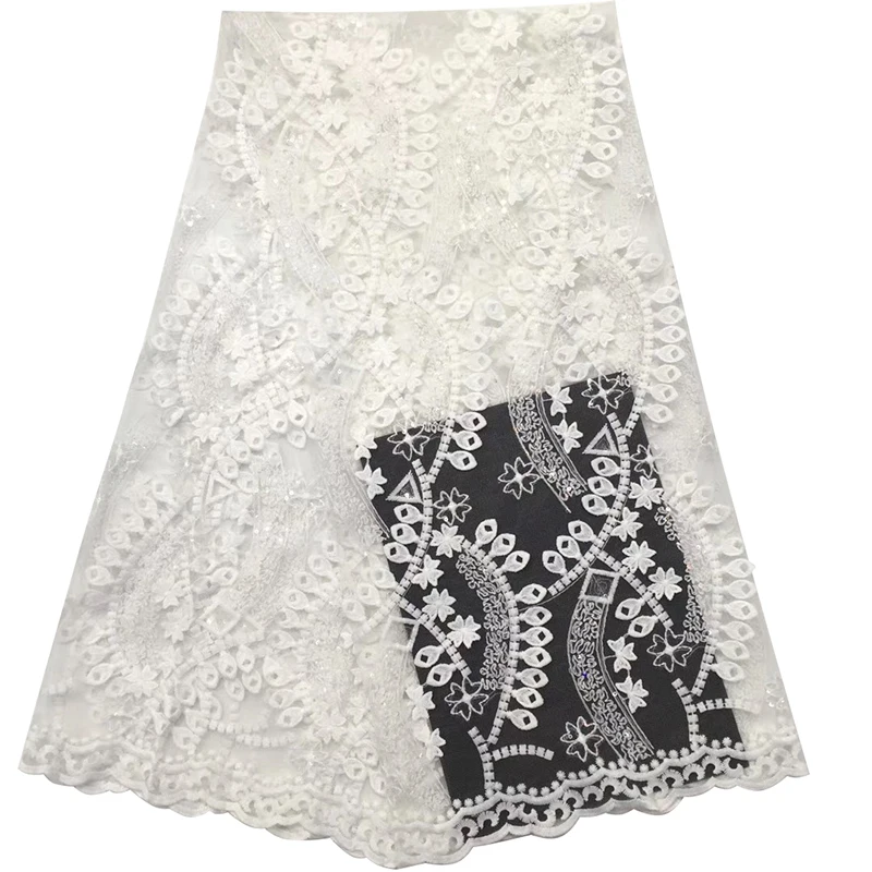 Африканская кружевная ткань с вышивкой пайетками 3D цветок Высокое качество швейцарская вуаль французский Тюль кружевная ткань для свадебного платья