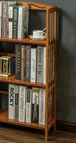 Твердая деревянная книжная полка элегантная подставка для книги стоящая гостиная полки для кухонного хранения Книга Органайзер CD держатель - Цвет: 3 layer 50 long