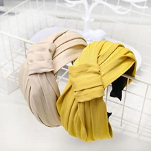 Новая широкая боковая повязка на голову для взрослых Классическая головная повязка для женщин обруч для волос индивидуальные аксессуары для волос для девочек