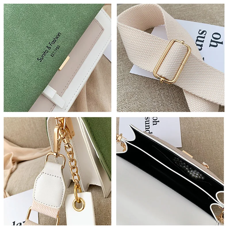 Leather Shoulder Handbags Chain Handle Shoulder Bag Leather
