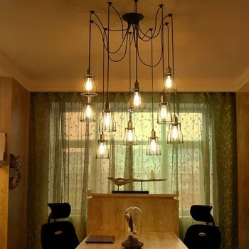 

Creative Spider Diner Pendant Lights With Led Bulbs Bar / Studio Lamps With Remote Control Free Shipping pendant lights