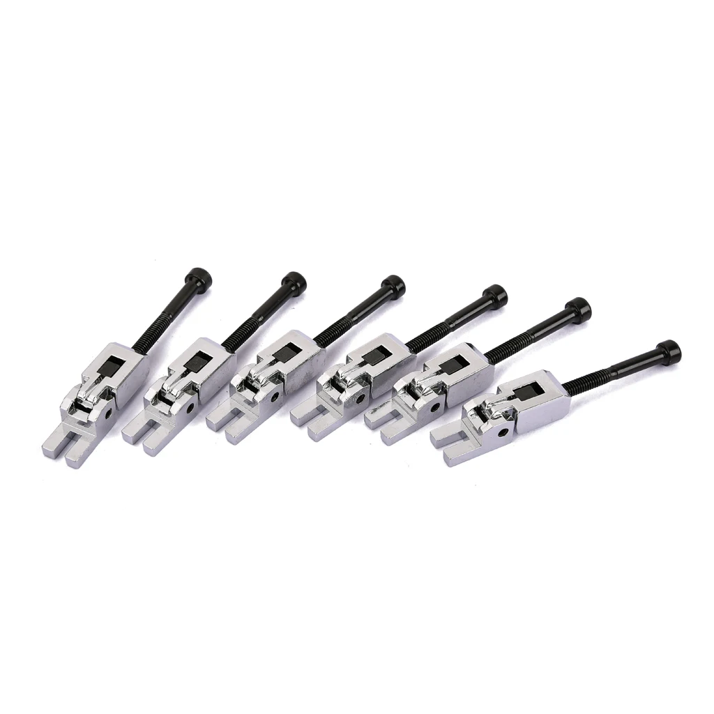 6 X High Quality Electric Bass Roller Saddles Bridge Double Locking Tailpiece