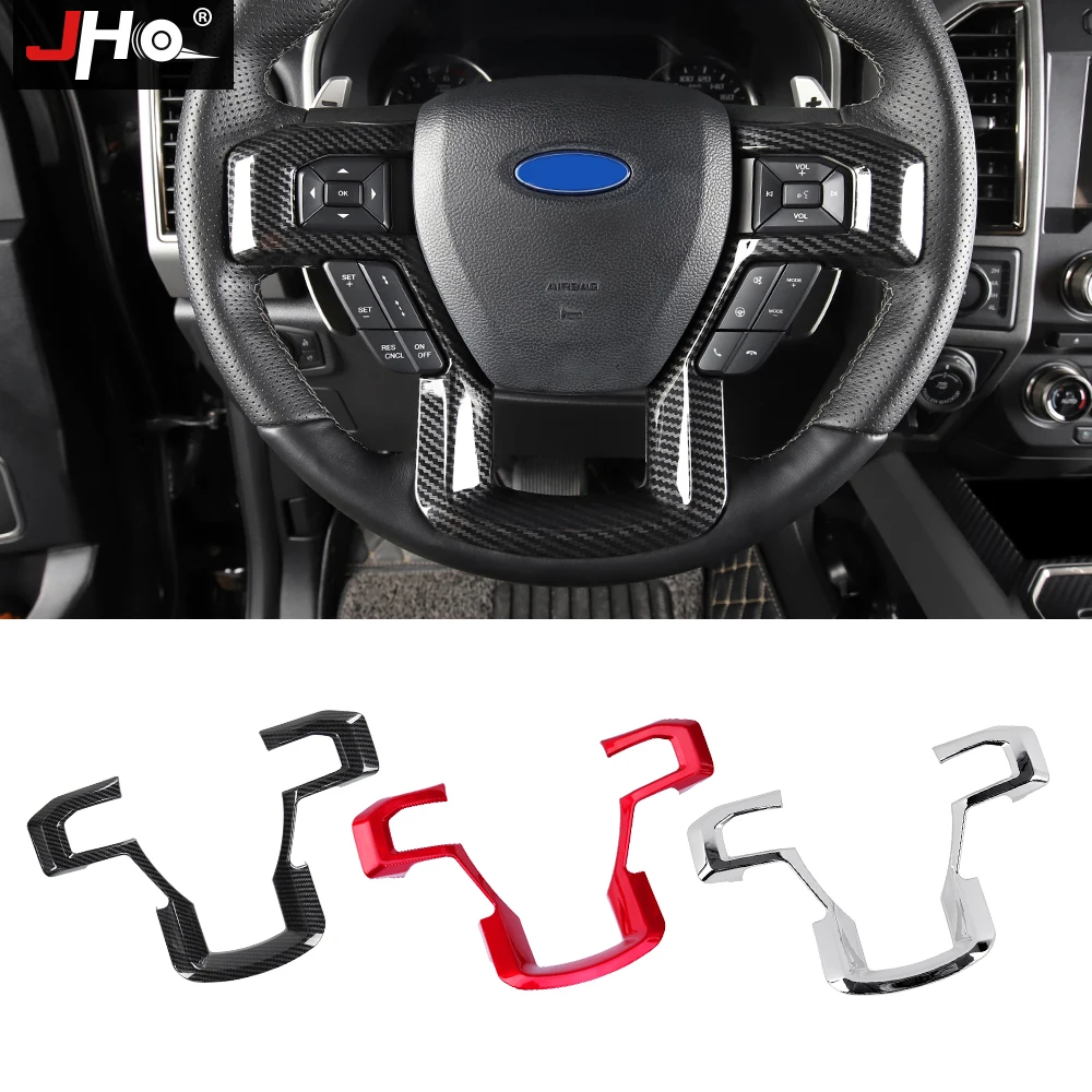 JHO ABS углеродное волокно руль рамка Накладка для Ford F-150 Raptor- аксессуары для пикапов грузовик для укладки волос