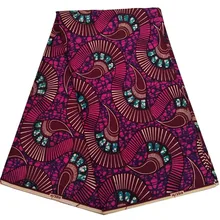 Ткань из Нигерии Африканский Воск Чистый хлопок ткань Африканская вощеная ткань принтом настоящий воск печать 6 ярдов материалы для свадебного платья