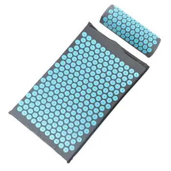 

Acupressure Massager Mat Relief Stress Tension with Pillow + 1PC Yoga Elastic Hair Band Body Massager Relieve Stress Pain Mat