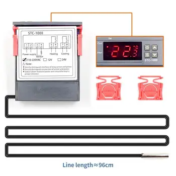 

Digital Temperature Controller Thermostat Thermoregulator for incubator Relay LED 10A Heating Cooling STC-1000 12V 24V 220V