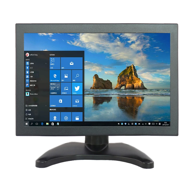 Металлический Чехол 10 1 дюйма дешевый маленький ЖК-дисплей с AV BNC VGA HDMI вход USB