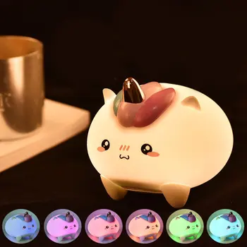 

Unicorn Night Light Mini LED Mood Night Lamp Cartoon Toy for Baby Children Kids Living Room Decorative Lighting