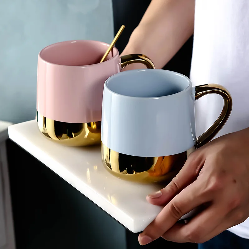 Waliicorners golden handle coffee mug Ceramic Coffee Tea Milk Drinkware Mugs Porcelain Mugs Personality Coffee Cup 7 11624732656_940634851