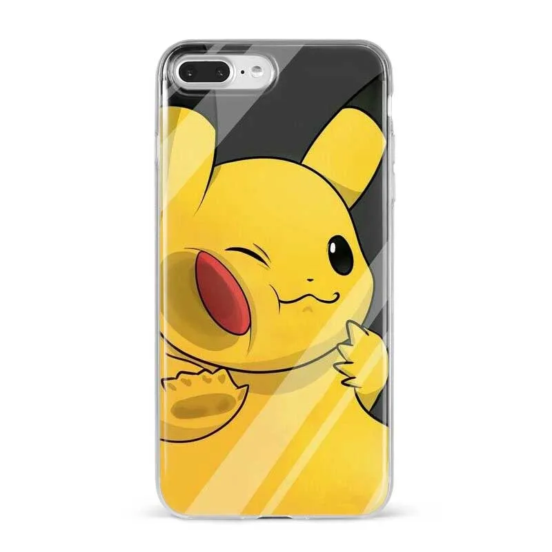 Забавный Милый Pocket ELF Pikachue Мягкий силиконовый прозрачный чехол для телефона Funda чехол для iPhone 5S, SE 6 6s 7 8 Plus X XR XS MAX