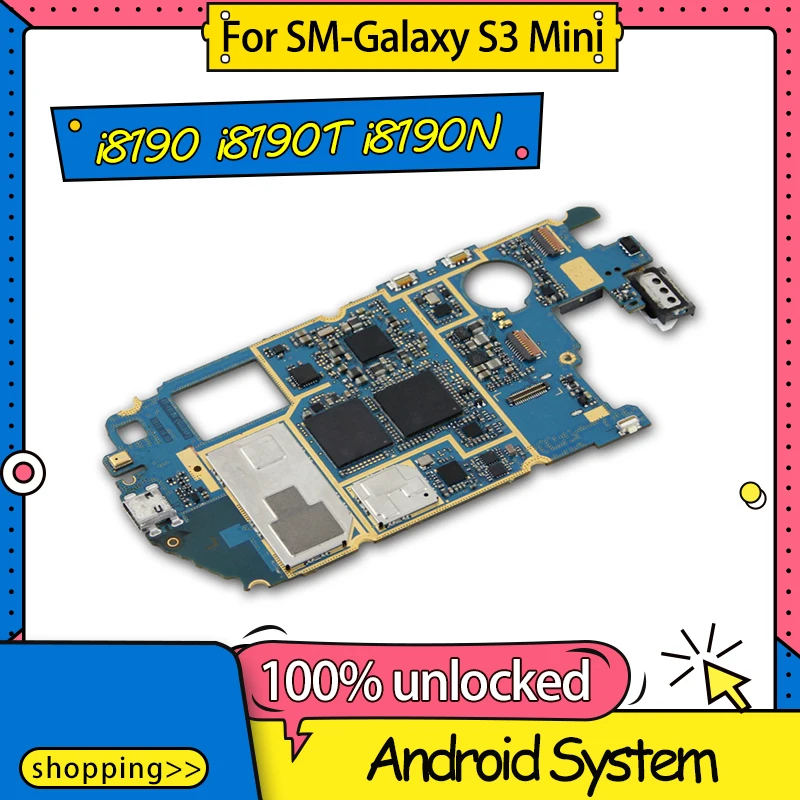 Оригинальная материнская плата для Samsung Galaxy S3 Mini i8190 i8190T i8190N с системой