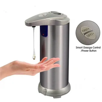 

Automatic Soap Dispenser Pump Infrared Sensing Stainless Steel Liquid Soap Holder Shampoo Dispenser Bathroom Liquid Foam Pump