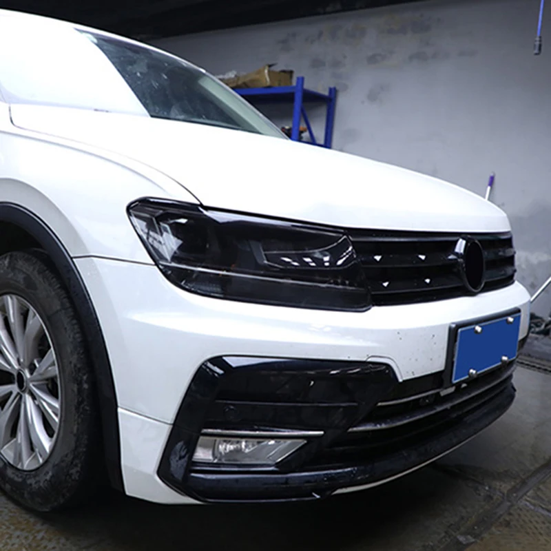 Для VW Volkswagen Tiguan 2017-2021 черных точек полоски для светильник головной TPU Защитная