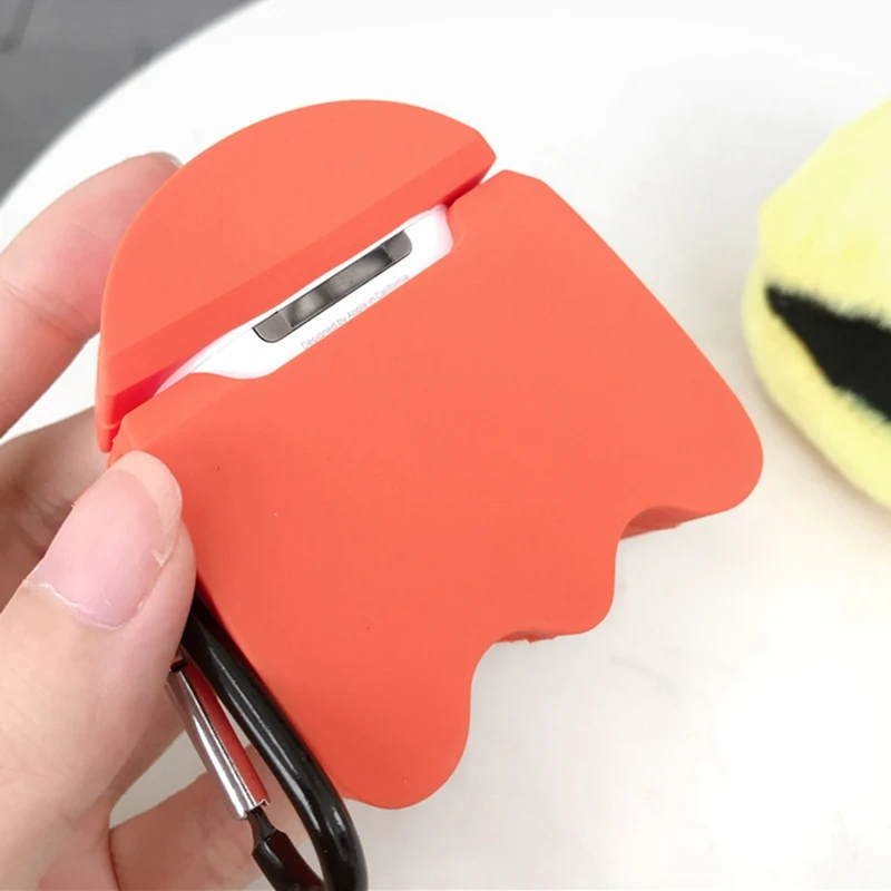 Мультяшный милый 3D чехол с большими глазами для Airpods Беспроводная bluetooth-гарнитура IPods анти-осенняя Мягкая коробка оболочки