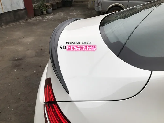 Подходит для Mercedes-Benz W205 COUPE C200 C300 C63 задний спойлер из углеродного волокна заднее крыло